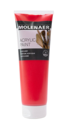 Akrylové barvy Molenaer - červená 250ml