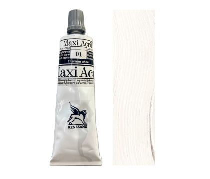 Akrylová barva MaxiAcril 60ml – 01 Bílá titanová