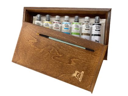 Sada olejových barev Renesans 7x60ml v dřevěné kazetě