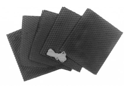 Včelí vosk černý 12x10cm - 5ks + knot 1m
