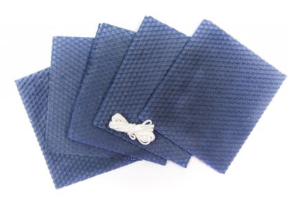 Včelí vosk modrý 12x10cm - 5ks + knot 1m