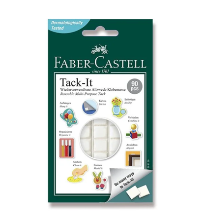 Lepicí guma bílá 50g čtverečky Faber-Castell 90ks