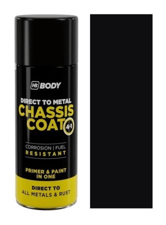 Antikorozní sprej 4v1 HB Body Chassis Coat RAL 9005 Černá MATNÁ 400ml