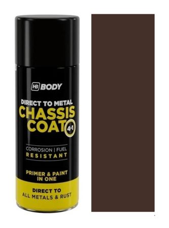Antikorozní sprej 4v1 HB Body Chassis Coat RAL 8017 Čokoládová hnědá 400ml