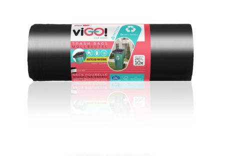viGO! Pytle LDPE na odpadky s uchy 240L - 10 ks