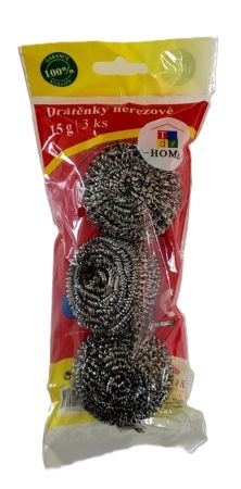 Tidy Drátěnka sada 3 ks; 5x5 cm; 15 g; nerez