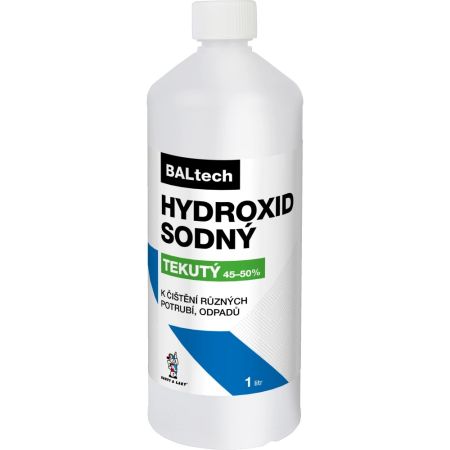 Hydroxid sodný tekutý čistič potrubí, odpadu BALTECH 1L