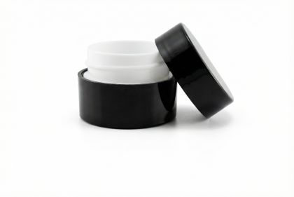 8 ml Kosmetický kelímek černý, víčko