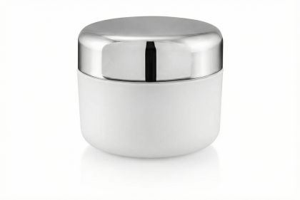 5 ml kelímek bílý, stříbrné víčko + PP mezivíčko