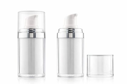 15 ml airless lahvička mat se stříbrnými detaily