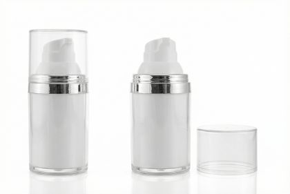 30 ml airless lahvička MAT 2 se stříbrnými detaily