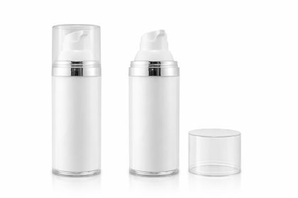 50 ml airless lahvička mat se stříbrnými detaily