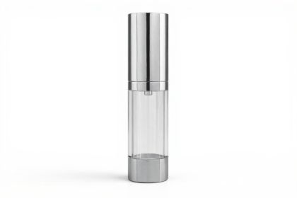 15ml Airless lahvička LUX  stříbrná LESK