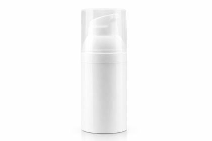 30 ml airless lahvička BALI - bílá s transparentním víčkem