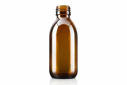 150 ml skleněná lahvička - hnědá, 28/410