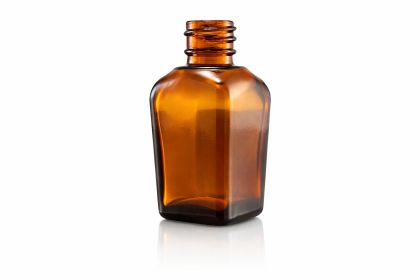 10 ml skleněná lahvička SOFI hnědá - hranatá, 18/410