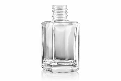 10 ml skleněná lahvička hranatá - čirá, 13/410