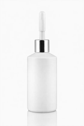 15 ml lahvička plastová bílá, víčko se stříbrným detailem