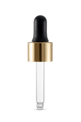 10 ml pipeta černo-zlatá  SOFI 18/410 - uzávěr alu/sklo