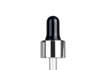 10 ml pipeta černo-stříbrná SOFI 18/410 - uzávěr alu/sklo