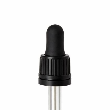 30 ml pipeta černá s pojistným kroužkem 18/415 - uzávěr plast sklo