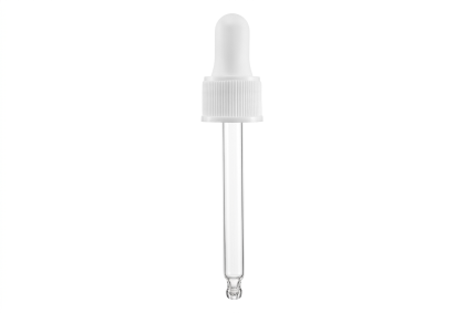 30 ml pipeta bílá vroubkovaná, 18/410 - uzávěr plast/sklo