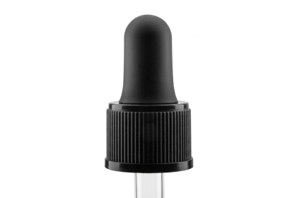 10 ml pipeta černá vroubkovaná, 18/410 - uzávěr plast/sklo
