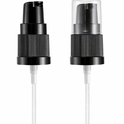 Pumpička černá CLASIK  18/410, transparentní víčko 85mm