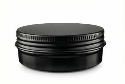 60ml Hliníkový kelímek  ČERNÝ  + alu víčko s pěnovým těsněním