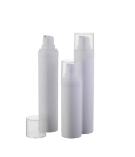 Airless lahvička 50ml bílá, víčko transparent POLPA LONG