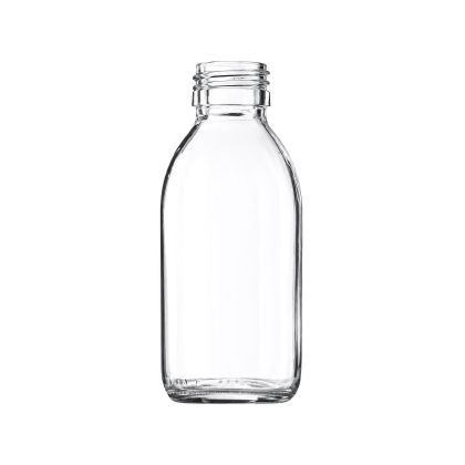 150 ml skleněná lahvička SIRUPO čirá  28/410