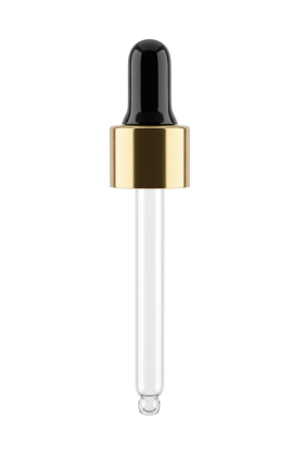 50 ml pipeta černo-zlatá SOFI 18/410 - uzávěr alu/sklo