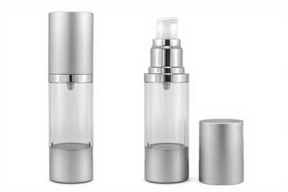 15ml Airless lahvička LUX  stříbrná MAT