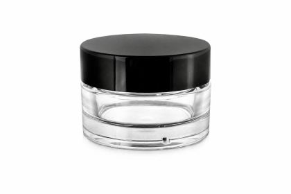 30 ml kosmetický kelímek SAN  - černé víčko