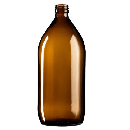 1000 ml skleněná lahvička SIRUPO hnědá  28/410
