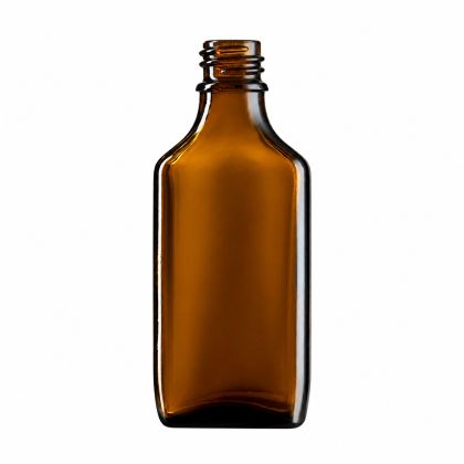50 ml skleněná lahvička EMI hnědá plochá 18/410