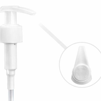 Dávkovač bílý  žebrovaný 24/410, 180mm