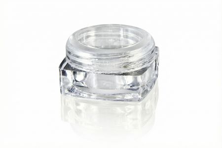 Plastový kelímek S02 hranatý 3ml, transparent  + víčko