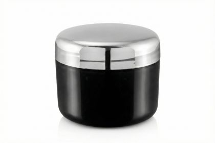 50 ml kelímek černý, stříbrné víčko + PP mezivíčko