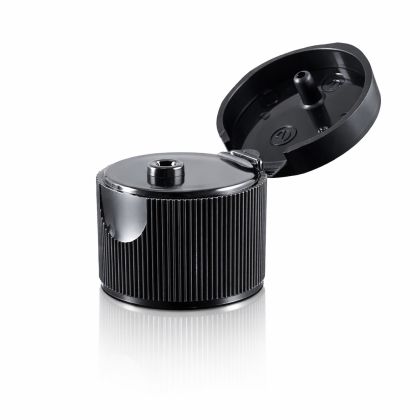 FLIP TOP černý žebrovaný  24/410