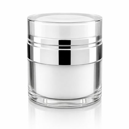 50 ml airless kelímek bílý se stříbrným proužkem