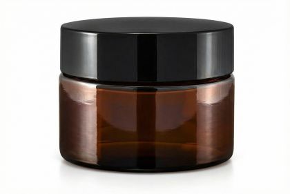 15 ml Skleněný kelímek NELI  S0308 hnědé, černé víčko + PP mezivíčko