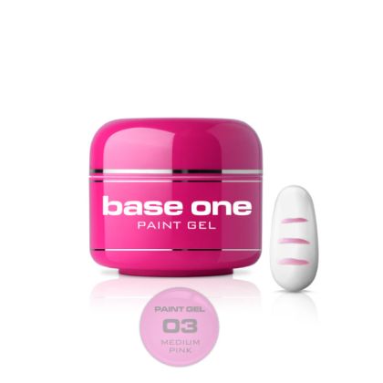 Silcare Base One Color Paint gel č.03 Středně růžová 5g