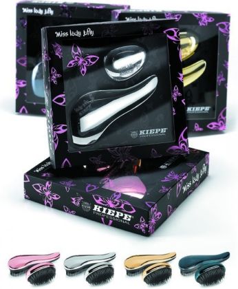Kiepe Miss Lady bfly Silver - dárková kazeta, rozčesávací kartáče na vlasy