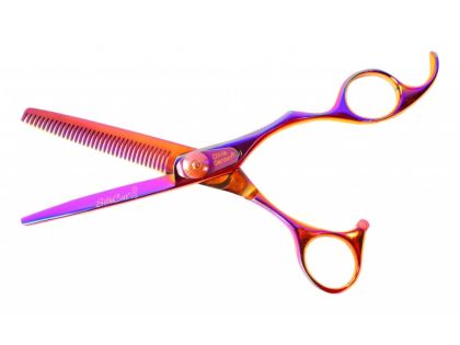 Olivia Garden SilkCut Rainbow 6.35 - efilační kadeřnické nůžky