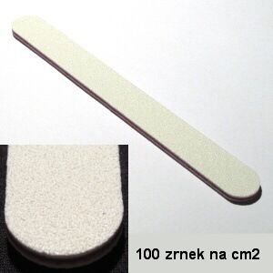 Pilník BASIC 100/100 středně hrubý bílý - rovný