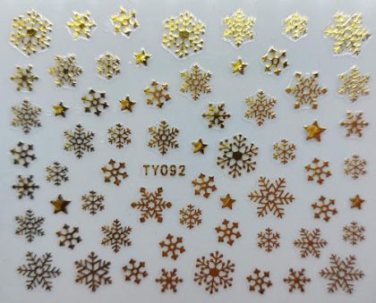 3D samolepky Vánoce  Zlaté - TY 092