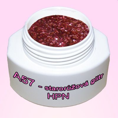 A 057 - starorůžová glitr