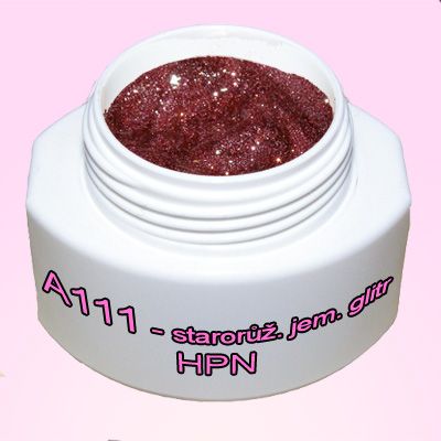 A 111 - starorůžová jemný glitr