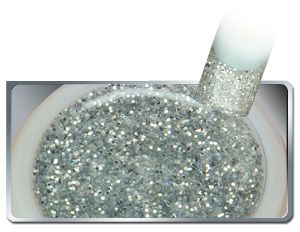 N 049 - stříbrná hrubý glitr
